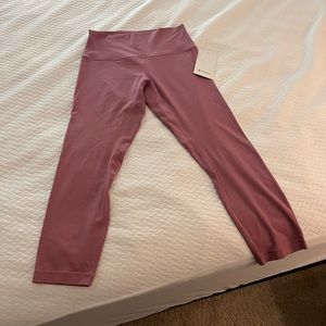 Brand new never work with tags Lululemon Align Ribbed Crop leggings 23”